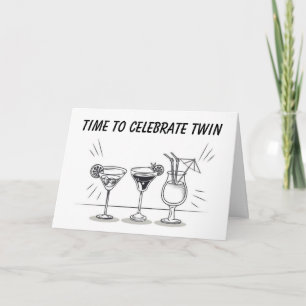 CARTE D'ANNIVERSAIRE POUR UNE "SOEUR JUMELLE"