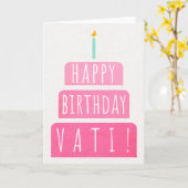 Carte d'anniversaire pour Vati (Fleur jaune)