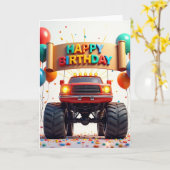 Carte d'anniversaire pour véhicule d'aventure (Fleur jaune)