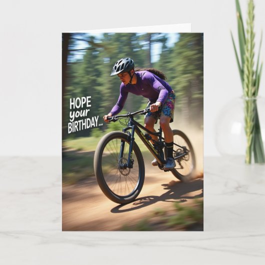 Carte d'anniversaire pour vélo d'action (Devant)