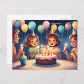 Carte d'anniversaire pour votre petite fille (Devant / Derrière)