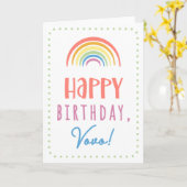 Carte d'anniversaire pour Vovo (Fleur jaune)