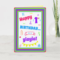 Carte d'anniversaire pour Yiayia