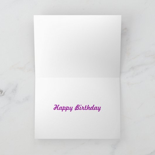 Carte d'anniversaire pourpre de passion (Intérieur)