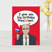 Carte d'anniversaire Poutine - Je vous donne anniv (Fleur jaune)