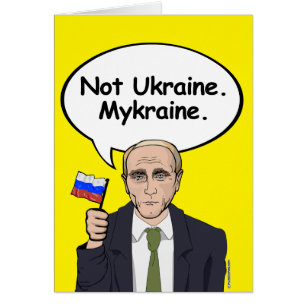 Carte d'anniversaire Poutine - Pas Ukraine Mykrain