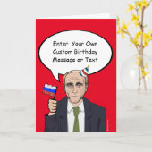 Carte d'anniversaire Poutine - Personnaliser votre (Fleur jaune)