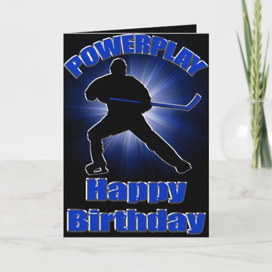 Carte d'anniversaire Powerplay Hockey (Devant)