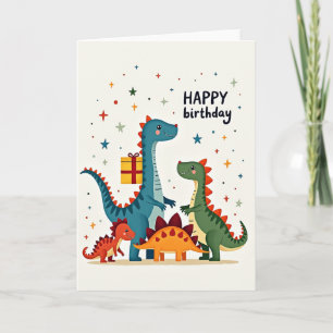 Carte d'anniversaire préhistorique