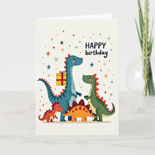 Carte d'anniversaire préhistorique (Devant)