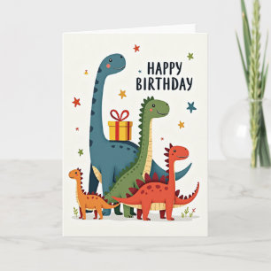 Carte d'anniversaire préhistorique sucrée