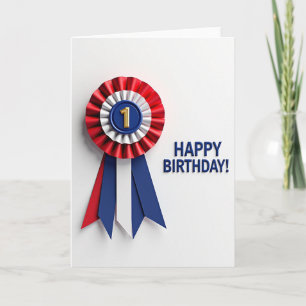 Carte d'anniversaire Première Rosette