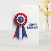 Carte d'anniversaire Première Rosette (Fleur jaune)