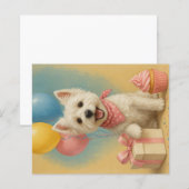 Carte d'anniversaire Preppy Westie (Devant / Derrière)