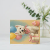Carte d'anniversaire Preppy Westie (Debout devant)