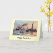 Carte d'anniversaire - Président SS Roosevelt (Fleur jaune)