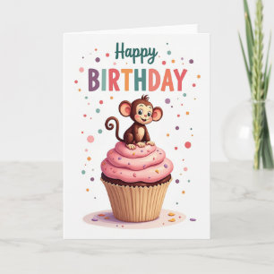 Carte d'anniversaire primate douce