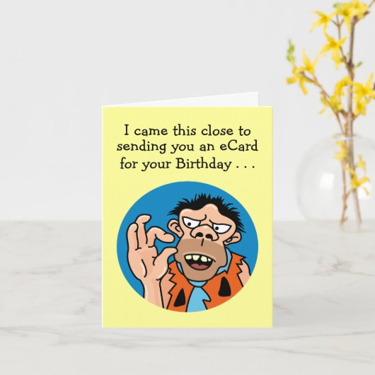 Carte d'anniversaire primitive (Fleur jaune)