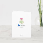 Carte d'anniversaire Primrose floral rose (Dos)