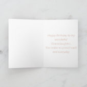 Carte d'anniversaire Princesse pour filles (Intérieur)