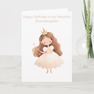 Carte d'anniversaire Princesse pour filles