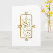 Carte d'anniversaire professionnelle (Fleur jaune)