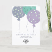 Carte d'anniversaire professionnelle avec logo per (Devant)