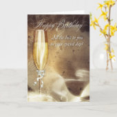 Carte d'anniversaire professionnelle classique - C (Fleur jaune)