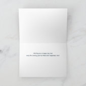 Carte d'anniversaire professionnelle orange géomét (Intérieur)