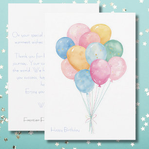 Carte d'anniversaire professionnelle personnalisée