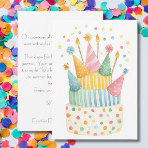 Carte d'anniversaire professionnelle personnalisée