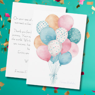 Carte d'anniversaire professionnelle personnalisée