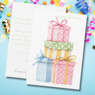 Carte d'anniversaire professionnelle personnalisée