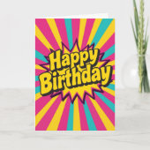 carte d'anniversaire psychédélique (Devant)