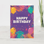 carte d'anniversaire psychédélique (Devant)