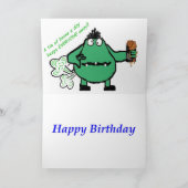 Carte d'anniversaire "Puddigan". (Intérieur)