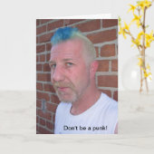 Carte d'anniversaire Punk (Fleur jaune)