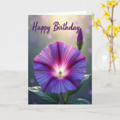 Carte d'anniversaire Purple Bloom (Fleur jaune)