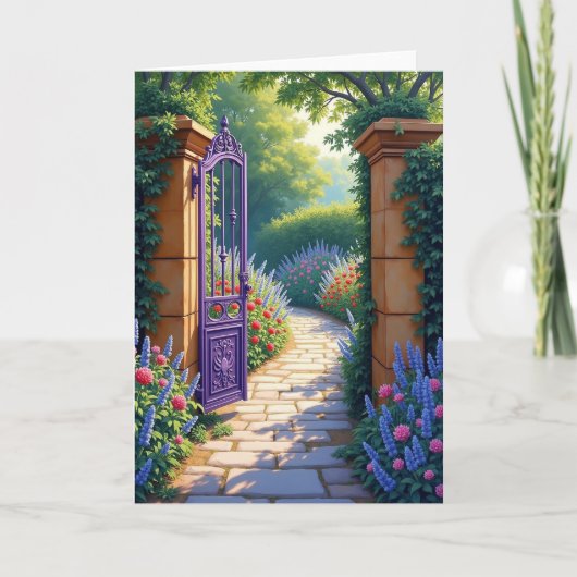 Carte d'anniversaire Purple Gate (Devant)