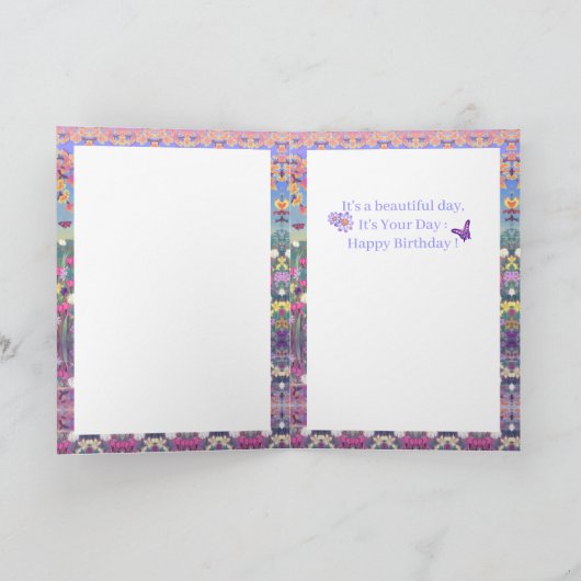 Carte d'anniversaire Purple Paradise (Intérieur)