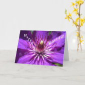 Carte d'Anniversaire Purple Passion (Fleur jaune)