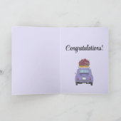 Carte d'anniversaire Purple Retro Fiat 500 (Intérieur)