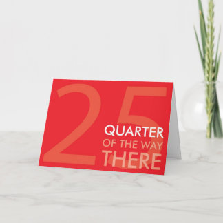 Carte d'anniversaire quarte heureuse de siècle