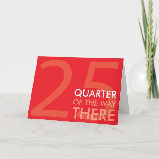 Carte d'anniversaire quarte heureuse de siècle (Devant)