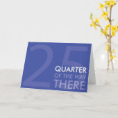 Carte d'anniversaire quarte heureuse de siècle (Fleur jaune)