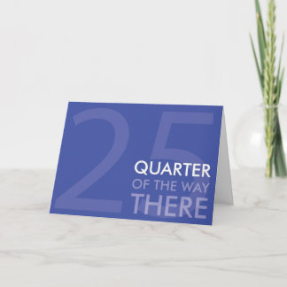 Carte d'anniversaire quarte heureuse de siècle