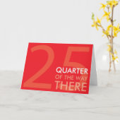 Carte d'anniversaire quarte heureuse de siècle (Fleur jaune)