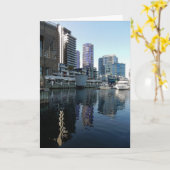 Carte d'anniversaire - quartiers des docks (Fleur jaune)