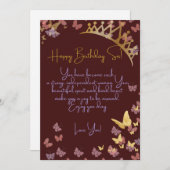 Carte d'anniversaire Queen (Devant / Derrière)