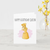 Carte d'anniversaire Queen Elegant (Fleur jaune)